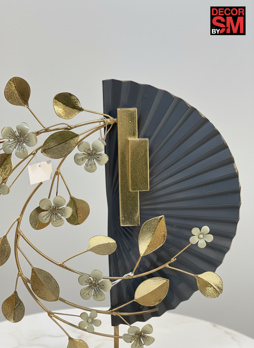 Enhanced Metal Leaf Sculpture - Detail View