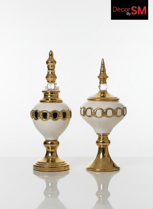 Enhanced White Gold Vessel - Pair Set