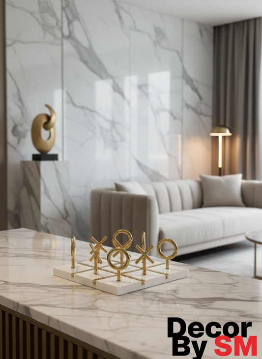 Luxury Tic-Tac-Toe Game - Contemporary Display