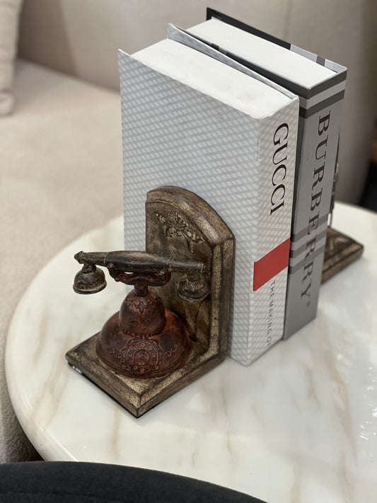 Antique Telephone&Fan Bookends