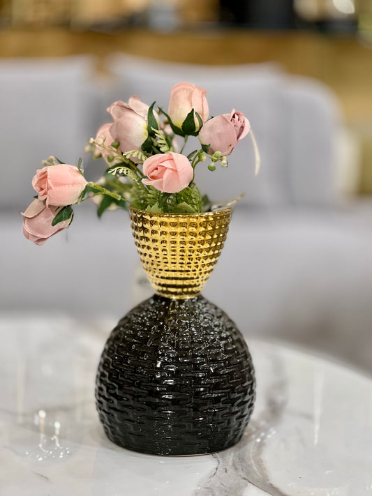 Luxury Dual-Tone Glass Vase
