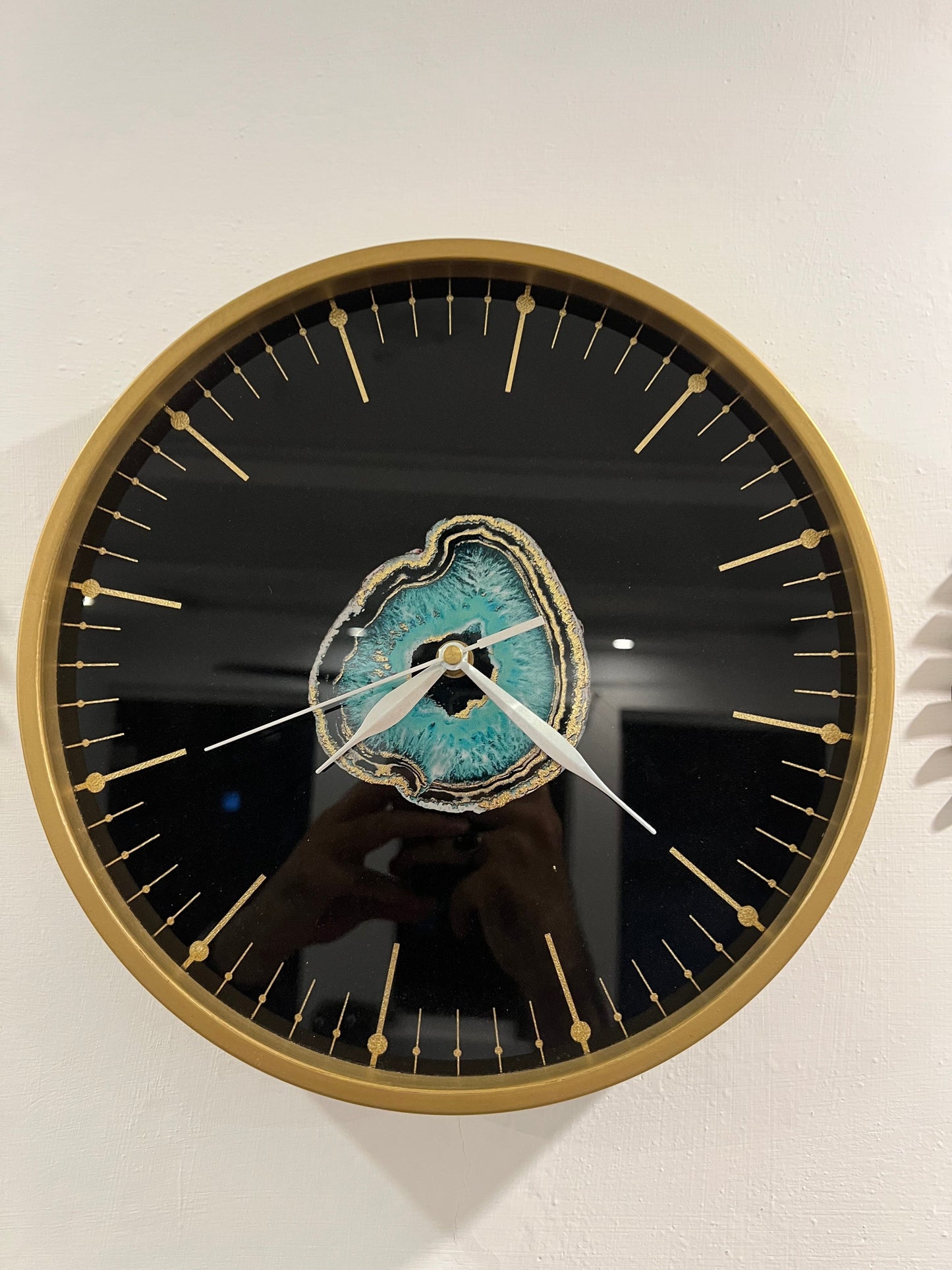 Premium Agate Slice Resin Wall Clock