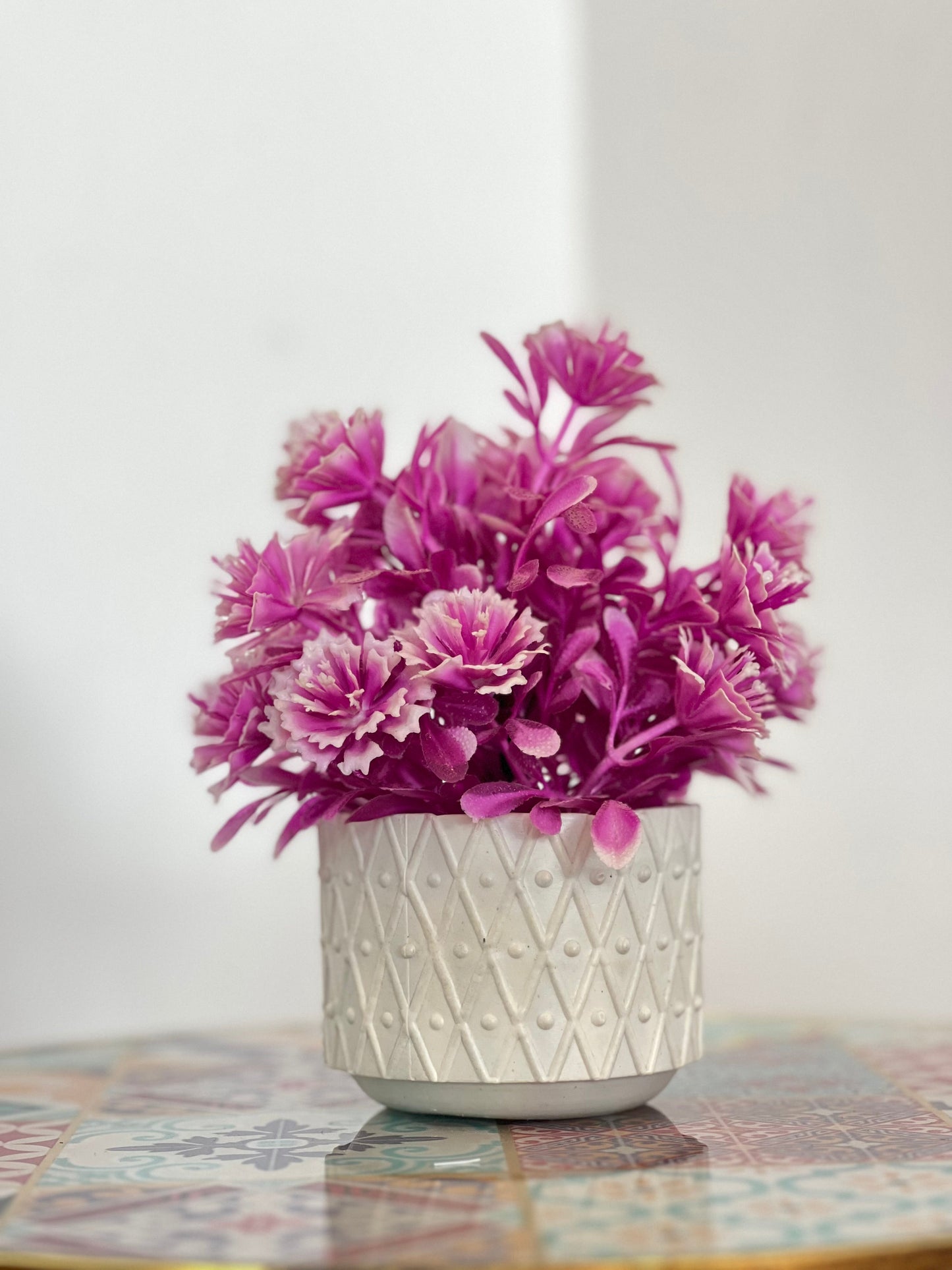 Purple Carnation Flower Pot