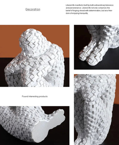 Mosaic Figure Bookends