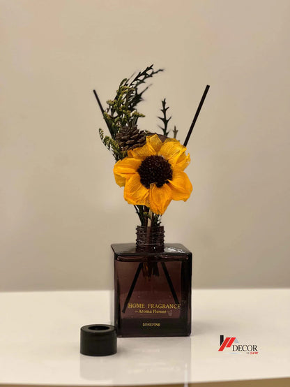 Home Fragrance Diffuser with Natural Elements Yellow Flower