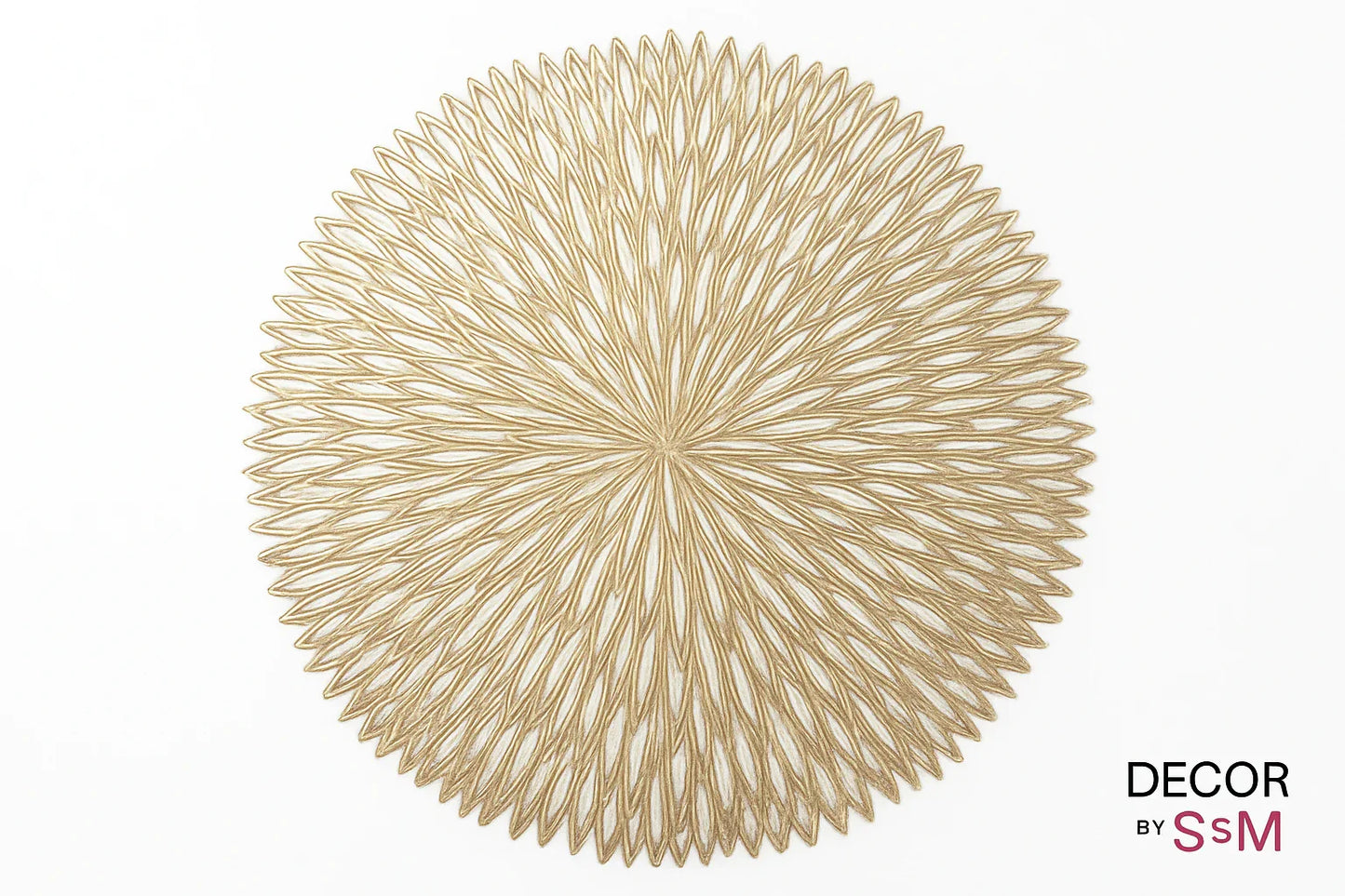 Decorative plate with radial sunburst pattern on white background