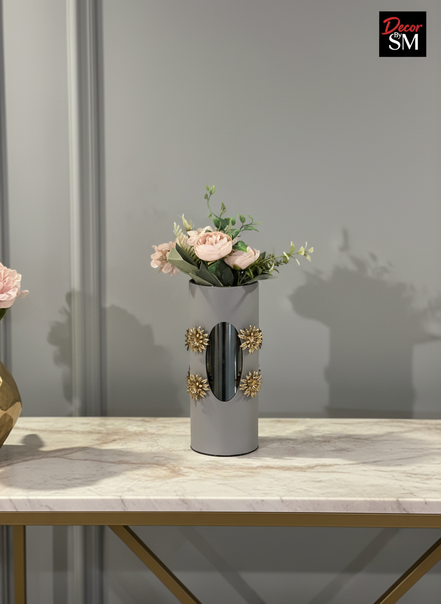 Decorative Vase with Golden Accents - Luxury Setting