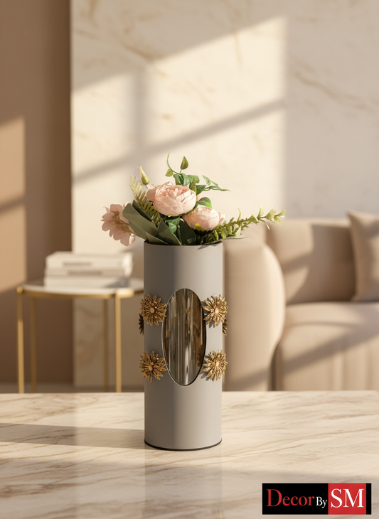 Decorative Vase with Golden Accents - Modern Interior