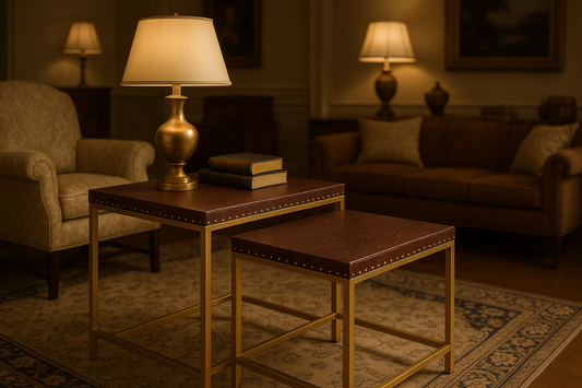 Drawing room with nesting side tables