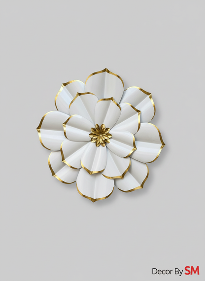 Enhanced Metal Flower Wall Art - Detail View