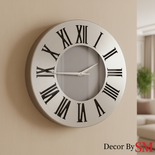Premium Stainless Steel Roman Wall Clock