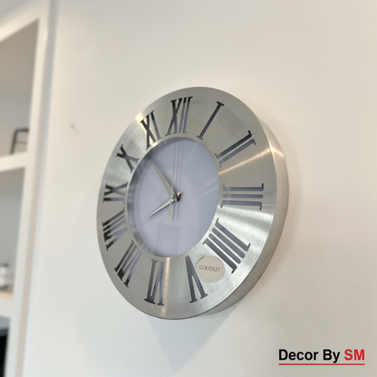 Premium Stainless Steel Roman Wall Clock