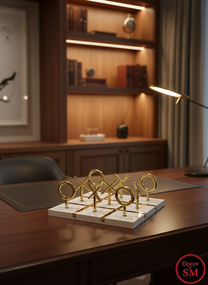 Luxury Tic-Tac-Toe Game - Home Office Setting