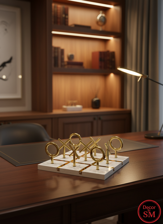 Luxury Tic-Tac-Toe Game - Home Office Setting