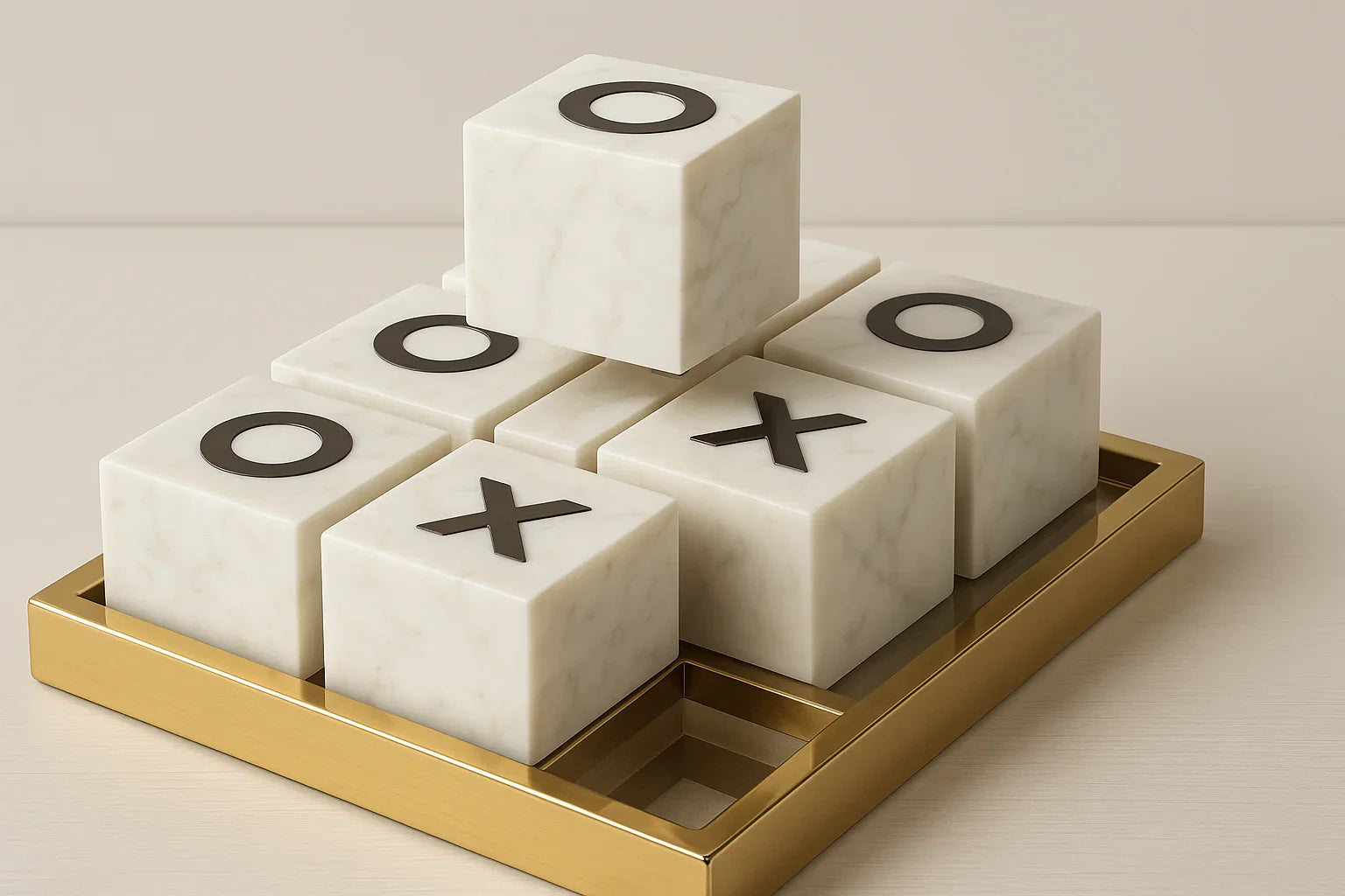 Luxury tic-tac-toe game with new background