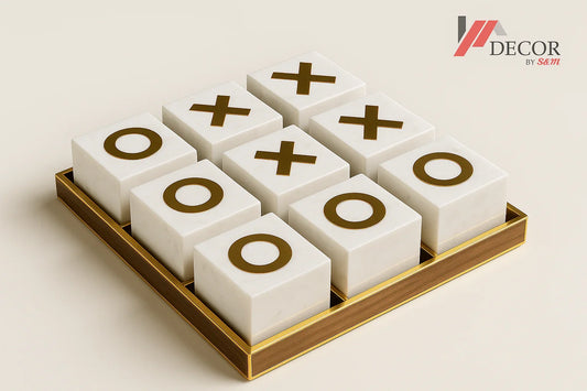 Luxury tic-tac-toe game with watermark