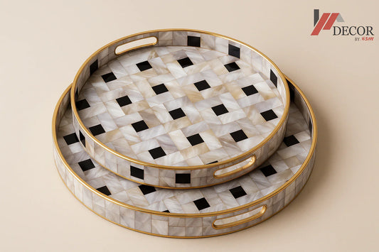 Mother-of-pearl mosaic trays with new background and watermark