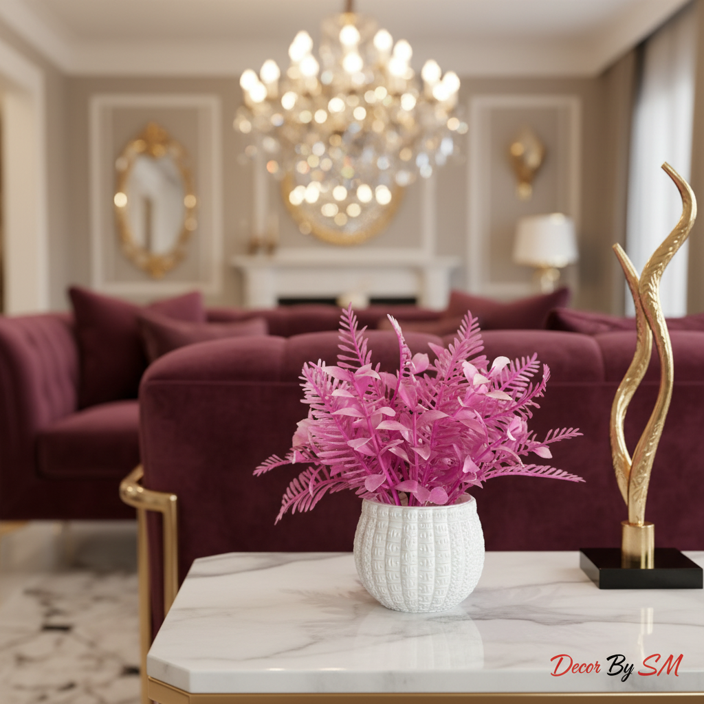 Pink Fern Planter - Luxury Room 2